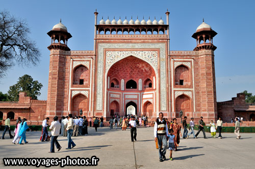 Porche d'entre du Taj Mahal