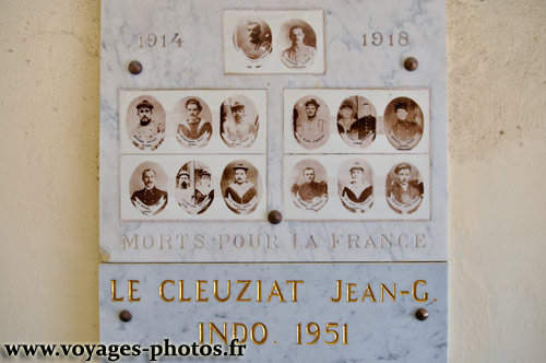 Plaque de marbre commmorant 14-18