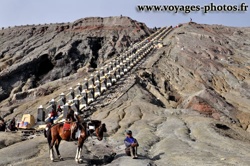 Escalier du volcan Bromo