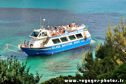 Ile de Minorque - Bateau de touriste