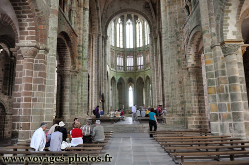 Intrieur abbaye Mont-Saint-Michel