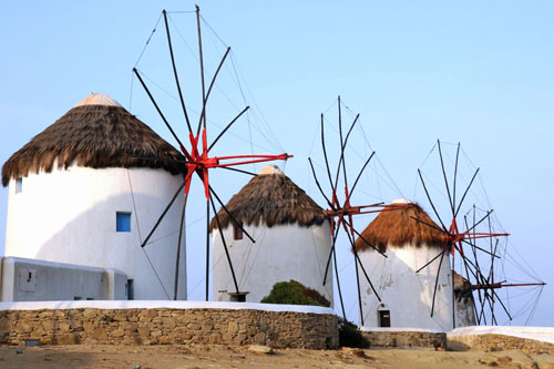 Ile de Mykonos- Moulins  vent