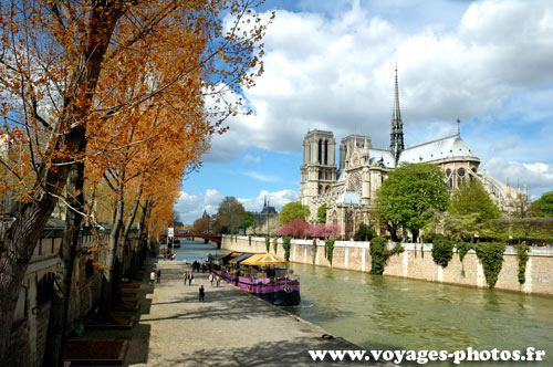 Notre-Dame de Paris vue des quais de la Seine