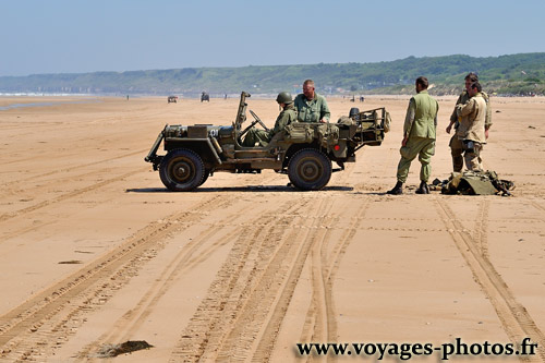 Jeep et soldats amricains<