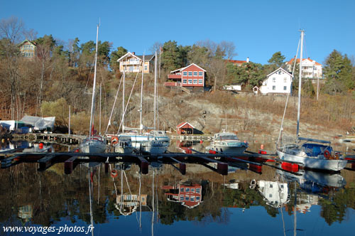 Norvge - Maisons et port