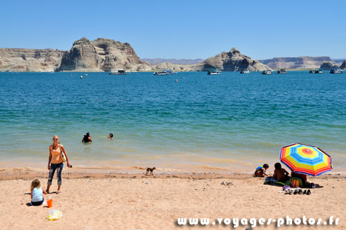 Plage du lac Powell