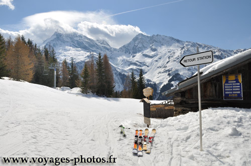 Retour  la station de sport d'hiver