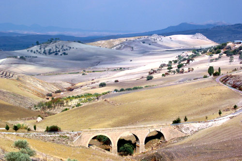 Paysage de la Sicile.