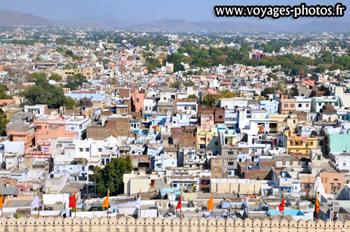 Vue panoramiqude la ville d'Udaipur