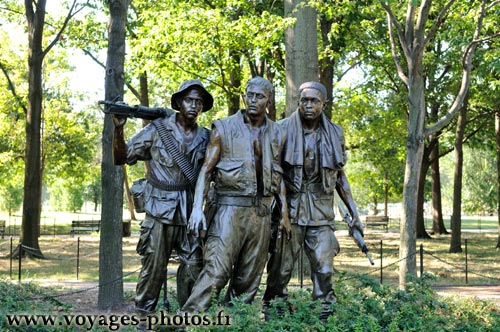 Vietnam Veterans Memorial - statue des Trois soldats 
